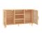 Buffet Marron 105x30x60 Cm Bois De Pin Massif Et Rotin Naturel