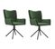 Chaises Pivotantes À Manger Lot De 2 Vert Foncé Velours