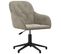 Chaise Pivotante De Bureau Gris Clair Velours