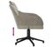 Chaise Pivotante De Bureau Gris Clair Velours