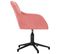 Chaise Pivotante De Bureau Rose Velours