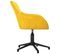 Chaise Pivotante De Bureau Jaune Velours