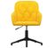 Chaise Pivotante De Bureau Jaune Velours