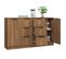 Buffets 2 Pièces Chêne Marron 60x30x70 Cm Bois Contreplaqué