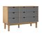 Commode Otta Marron Et Gris 111x42x73,5 Cm Bois De Pin Massif