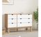 Commode Otta Marron Et Blanc 111x42x73,5 Cm Bois De Pin Massif