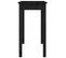 Table Console Noir 80x40x75 Cm Bois Massif De Pin