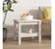 Table Basse Blanc 45x45x40 Cm Bois Massif De Pin