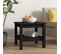 Table Basse Noir 45x45x40 Cm Bois Massif De Pin