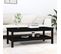 Table Basse Noir 110x50x40 Cm Bois Massif De Pin