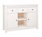 Buffet Blanc 100x35x74,5 Cm Bois Massif De Pin