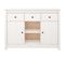 Buffet Blanc 100x35x74,5 Cm Bois Massif De Pin