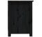 Meuble TV Noir 103x36,5x52 Cm Bois De Pin Massif