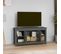 Meuble TV Gris 103x36,5x52 Cm Bois De Pin Massif