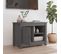 Meuble TV Gris 70x36,5x52 Cm Bois De Pin Massif