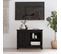 Meuble TV Noir 70x36,5x52 Cm Bois De Pin Massif