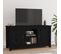 Meuble TV Noir 103x36,5x52 Cm Bois De Pin Massif