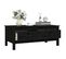 Table Basse Noir 100x50x40 Cm Bois Massif De Pin