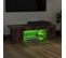 Meuble TV Avec Lumières LED Chêne Fumé 90x39x30 Cm