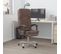 Fauteuil De Massage Inclinable De Bureau Marron Similicuir