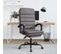 Fauteuil De Massage Inclinable De Bureau Gris Similicuir