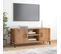 Meuble TV Marron 110x35x48 Cm Bois De Pin Massif