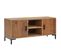 Meuble TV Marron 110x35x48 Cm Bois De Pin Massif