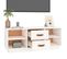 Meuble TV Blanc 100x34x40 Cm Bois De Pin Massif