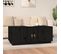 Table Basse Noir 100x50x41 Cm Bois Massif De Pin