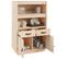 Buffet Haut 67x40x108,5 Cm Bois Massif De Pin