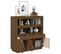 Buffet Haut Marron Miel 100x40x108,5 Cm Bois Massif De Pin