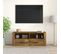 Meuble TV Chêne Fumé 100x35x40 Cm Bois Contreplaqué