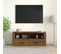 Meuble TV Chêne Marron 100x35x40 Cm Bois Contreplaqué