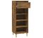 Armoire à Chaussures Chêne Fumé 40x36x105 Cm Bois Contreplaqué