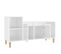 Meuble TV Blanc Brillant 100x35x55 Cm Bois Contreplaqué