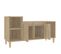 Meuble TV Chêne Sonoma 100x35x55 Cm Bois Contreplaqué