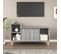 Meuble TV Sonoma Gris 100x35x55 Cm Bois Contreplaqué