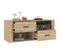 Meuble TV Chêne Sonoma 100x35x40 Cm Bois Contreplaqué