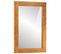 Miroir Salle De Bain 50x70x2,5 Cm Bois Massif D'acacia Et Verre