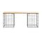 Banc De Jardin Design De Gabion 103x31x42 Cm Bois Massif De Pin