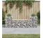 Banc De Jardin Design Gabion 183x41x60,5 Cm Bois Massif De Pin