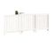 Cache-radiateur Blanc 210x21x85 Cm Bois Massif De Pin