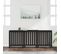 Cache-radiateur Noir 210x21x85 Cm Bois Massif De Pin