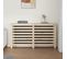 Cache-radiateur 153x19x84 Cm Bois Massif De Pin