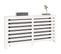 Cache-radiateur Blanc 153x19x84 Cm Bois Massif De Pin