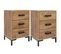 Tables De Chevet 2 PCs 40x30x55 Cm Bois De Pin Massif