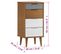 Commode Molde Marron 40x35x82 Cm Bois De Pin Massif