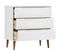 Commode Molde Blanc 80x40x80 Cm Bois De Pin Massif