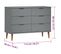 Commode Molde Gris 113x40x80 Cm Bois De Pin Massif