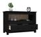 Meuble TV Noir 79x35x52 Cm Bois De Pin Massif